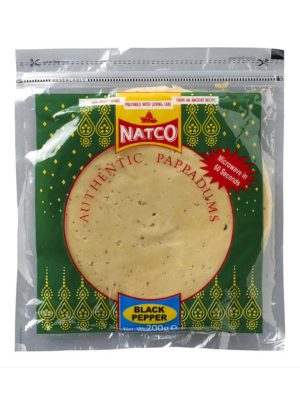 Pappadom Black Pepper Coin Natco 200g